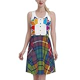 HONGJ Damen Tank-Top-Rock, voller Länge, bedruckt, ärmellos, Bild3, 48