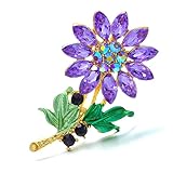 VESIFA Sonnenblumenbrosche sechsfarbig Bunte Blumenbrosche Fashion Pin vielseitig D