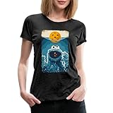 Spreadshirt Sesamstraße Krümelmonster Hai Frauen Premium T-Shirt, XL,