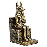 P Prettyia Ägyptische Anubis Statue Ägyptische Skulptur, Ägyptische Desktop-Kunst, Göttin Statue Ägyptischer Altar Tisch Weinschrank Figuren - Goldener H