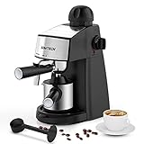 SOWTECH Espresso maschine, 3,5 Riegel, 4 Tassen, Dampfgarer, Kaffeemaschine, Cappuccino-Maschine mit Milchaufschäumer für Espresso, Cappuccino und Latte M