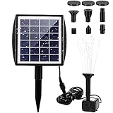 LVLUOKJ Solarbrunnen für draußen Solarpumpe Miniteich mit Erdspieß Solarpumpe für Outdoor Gartenteich Outdoor Vogeltränke 2W