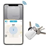 Mini-Schlüsselfinder, Anti-Verlust, Bluetooth GPS Tracker Locator für Schlüssel, Geldbörse, Tasche, Gepäck, Handy-Finder, Smart Tag, austauschbarer Akku mit Alarm für iPhone iOS/Android kompatib