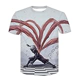 3D Print T-Shirt Tokyo Ghoul T-Shirt Herren Kurzarm Hübsches Anime T-Shirt Tops Kleidung-Dt-743_XXXL