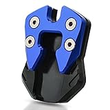 Motorrad Ständer Pad Motorrad- Flacher Fuß-Kickstand-Seitenständer- Verlängerungskissen Vergrößern Von Teller Für YA- MAHA NMAX125 NMAX 155 XMAX300 Xmax NMAX (Color : Black Blue)