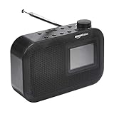 Amazon Basics – tragbares DAB/DAB+/FM-Radio mit Farbdisplay – Schw