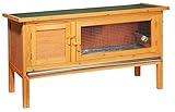 dobar 23306FSC Klassischer Kleintierstall aus imprägniertem Nadelholz, mit Zinkwanne, Ruheraum und Dach mit Aufstellvorrichtung, 115 x 45 x 66