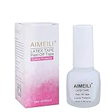 AIMEILI Liquid Latex Peel off Liquid Tape Nagellack Korrektor Hautschutz Fingerschutz für Nail Art Liquid Palisade Geruchlos Weiß 15