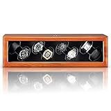 LJP Uhrenbeweger fur Automatikuhren 8 Uhren Watch Winder Box für Alle Automatikuhren Mechanischen Uhren mit Leisem Wechselstromadapter (Color : Black)