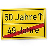 DankeDir! 50 Jahre (49 Jahre vorbei) - Kunststoff Schild Geschenk 50. Geburtstag Geschenkidee Geburtstagsgeschenk Fünzigsten Geburtstagsdeko Partydeko Party Zubehör Geburtstagsk