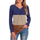 Herbst und Winter V-Ausschnitt Langarm Nähen Top Pullover Bottoming S