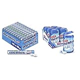 Mentos Mint Dragees, 40 Rollen Bonbons, Pfefferminze, Multipack für frischen Atem & Kaugummi Pure Fresh Mint, 6er Box Kaugummi-Dragees, Pfefferminze-Geschmack, zuck