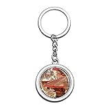 Patan Durbar Square Nepal Schlüsselanhänger Souvenir Spin Kristall Metall Edelstahl Kette City Travel Geschenk