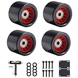 Antianxia Skateboard Rollen 60mmx45mm/83A/Kugellager ABEC-11 + Accessory with T-Type Allen Key and L-Type Phillips Head Wrench Screwdriver(4er Pack)