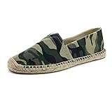 Haoooanfbx Espadrilles, Schuhe Männer Leinwand Espadrilles, Männer Schuhe Lässig atmungsaktiv auf Schuhe, Tarnung Jungen Leinwandschuhe, atmungsaktive Espadrilles (Color : Green, Shoe Size : 41)