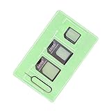 Sim Karten Adapter Set ( Nano sim Micro sim Standard sim Eject Pin Lagerung ärmel ) Speziell für iPhone 7 6 5 4 Benutzer,mittlerweile nützlich für Samsung Nokia HTC HUAWEI (Black)