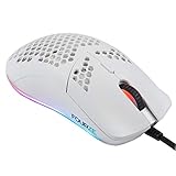 FOURZE GM800 High-Performance Weiss Gaming Maus | Pixart Sensor 3389 Gaming Mouse | 800 - 16000 DPI Sensor | RGB-Beleuchtung | Anpassbare Spielprofile | PC/Mac - EU Verpackung