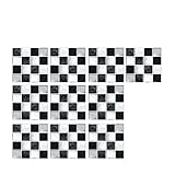 ZLCC Selbstklebenden 3D-Mosaik-Quadratfliesen Fliesenfolie, Packung Mit 10,wasserdichte Mosaik-Wandfliesenaufkleber Badezimmer Wand- Und Bodendekor Für Die Heimküche Badezimmer Wand (D)