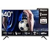 Hisense 40AE5500F 100cm (40 Zoll) Fernseher (Full HD, Triple Tuner DVB-C/ S/ S2/ T/ T2, Smart-TV, Frameless, Prime Video, Netflix, YouTube, DAZN),schw