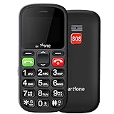 artfone CS181 großen Tasten Seniorenhandy | 2G GSM Handy mit Notruftaste | Dual SIM Mobiltelefon ohne Vertrag | Inklusive Ladegerät(Schwarz)