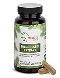 Vihado Natur Brennnessel Extrakt – Superfood Kapseln mit hochwertigem Extrakt aus Brennnesselblättern – natürliches Nahrungsergänzungsmittel mit wertvollen Pflanzenstoffen – 60 Kap