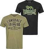 Lonsdale Bangor T-Shirt Black/Olive XL, 114064