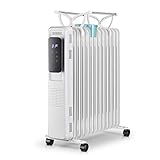 Wsjfc 2200 W digitaler ölgefüllter Heizkörper, 13 Fin – tragbare elektrische Heizung, Thermostat, Sicherheitsabschaltung, Überhitzungsschutz-Raumheizung, 3 Temperaturstufen einstellb