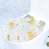 Absenkbarer Toilettendeckel mit verstellbarem Scharnier für Familienbadezimmer, mit Top-Fix und Schnellverschluss, O/U/V-Form-T