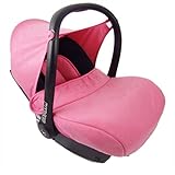 BAMBINIWELT kompl. Ersatzbezug für Maxi-Cosi CabrioFix 7-tlg, Bezug für Babyschale, Sommerbezug Cabrio Fix SCHWARZ/ROSA XX