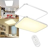 LARS360 72W LED Deckenleuchte Dimmbar Deckenlampe mit Fernbedienung Flur Wohnzimmer Lampe Schlafzimmer Modern Innen Badlampe für Kinderzimmer Küche Bü