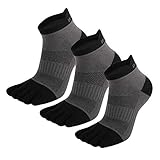 MeiKan Zehensocken（2021Neu）,Laufsocken für Herren&Damen, 3 Paar Unisex Sneaker Sportsock