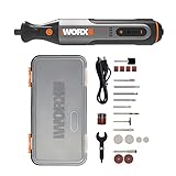 WORX Akku Multifunktionswerkzeug 8V WX106 mit 23 Zubehören Variable Drehzahleinstellung 5000-28000 U/min 3,2 mm Aufnahmegröße USB-Aufladung zum Schleifen, Gravieren, Polieren, Schneiden, Bohren usw