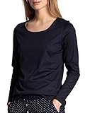 CALIDA Damen Favourites Dreams Top Langarm Pyjamaoberteil, Dark Lapis Blue, 40-42