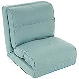 Schlafsessel Hellblau 220x60x14 cm verstellbar Comfort Jugendsessel Gästebett klappbar Sitzsack Klappbett Sessel Bodensofa Lounger Einzelsofa Multifunktionsstuhl Faule C