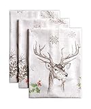 Maison d' Hermine Christmas Dew 100% Baumwolle Set von 3 Multi-Purpose Küchenhandtuch | Bar Handtücher | Frühling/Sommer (50cm X 70cm)