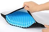Gel Kissen / Orthopädisches Gel / Sitzpolster - die druckentlastende Sitzauflage für Rollstühle / Autositze / Bürostühle usw. im Maß 40 x 36 x 4 cm(Blau)