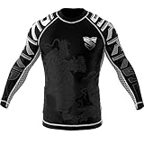 SMMASH Koi Rashguard Herren Kampfsport Langarm, Sport Longsleeve Atmungsaktiv und Leicht, Sportoberteile für MMA, Krav MAGA, BJJ, Slim Fit Funktionsshirt Herren, Hergestellt in der EU (M)