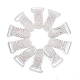 Romote 10 Stücke Klar Kunststoff Clip Harz Schnuller Halter Abzeichen Dummy Clips Crafting Supplies Werkzeug