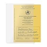 3x Hülle für Impfpass Impfausweis - 106x155 mm - seitliche Öffnung für praktischen Quereinschub - transparent - Impfpasshülle Klarsichthülle Schutzhü