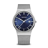 BERING Herren Analog Quarz Classic Collection Armbanduhr mit Edelstahl Armband und Saphirglas 11938-003