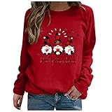 HHOP Weihnachten Party Oberteile Frauen Tunika Damen Langarm Winter frühlingsmode Damen 2021 Damenpullover weiß Sweatshirt Damen günstig Sommer Oberteile Damen one Shoulder top D