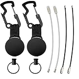 Anyingkai 2pcs Einziehbarer Schlüsselanhänger mit Stahlseil,Schlüssel Zipper Stark,JoJo Schlüsselanhänger,Retractable Schlüsselanhänger,Schlüssel Zipp