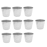 Einweg-Eimer Folie Liner Grills Folienschale BBQ Galvanisierte Eisen Professionelle Futter für Outdoor Dining Silber 10 stücke Pelletgrills F