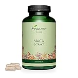 MACA Kapseln Vegavero ® | 700 mg reiner Maca Extrakt pro Kapsel | 100% NATÜRLICH | Maca gelb aus Peru | Laborgeprüft | Ohne Zusatzstoffe | 180 Kapseln für 6 Monate | Veg