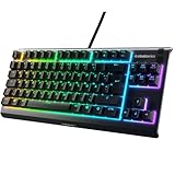 SteelSeries 64833 Apex 3 TKL - RGB Gaming-Tastatur - Kompakter Tenkeyless-Formfaktor - 8-Zonen-RGB-Beleuchtung - Deutsches (QWERTZ) Lay