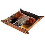 Wildtier Elefant Sonnenuntergang Schmuck Organizer PU Leder Würfel Tablett Desktop Organizer Ringe Ohrringe Schlüssel Uhrenzubehör Valet Tray Wohnk