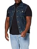 Urban Classics Herren Denim Vest Weste, Blau (Denimblue 319), Larg