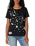 KARL LAGERFELD Paris Damen Short Sleeve Parisian Motif Tee T-Shirt, Motiv Schwarz,