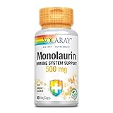 Solaray, Monolaurin 500mg (Glycerylmonolaurat aus Kokosnuss), 60 Vegetarische Kapseln, natürliche Kok