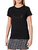 HUGO Damen The Slim Tee 13 T-Shirt, Black1, L